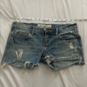 Hollister Blue Ripped Denim Shorts